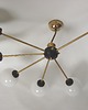 lampy wiszące Żyrandol Stilnovo 60s mosiądz szkło 6xE14 vintage 5