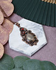 wisiory Miedziany wisiorek wire wrapping z jaspisem i granatem #484 3
