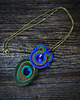 wisiory Peacock eye- wisior soutache z piórami 4