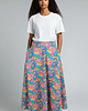 spódnice midi Spódnica Purosza kwiatowy wzór midi kieszenie rozmiar L 1