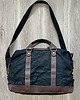 torby podróżne Torba podróżna czarno-brązowa ze skóry i bawełny woskowanej Vintage. 3