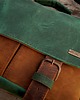 torby na ramię Teczka skórzana Crazy Horse unisex laptop A4 zieleń brąz 1