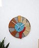 zegary Drewniany Zegar Ścienny  DużyGeometryczny  /48cm  - Cichy Mechanizm 1