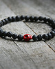 biżuteria męska męska bransoletka :: black lava & skull III 4