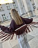 bluza bez kaptura damska Hot Chocolate / bawełniana bluza boho w kolorze gorzkiej czekolady 5