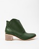 botki damskie BOTKI KWOBOJKI NA 5 CM KLOCKU - SKÓRA NATURALNA - MODEL 483 - K. CIEMNY ZIELONY 3