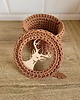 dekoracje świąteczne Kosz prezentowy świąteczny z motywem głowy jelenia " Deer gift Basket" 7