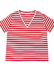 t-shirt damskie Bluzka COCO v mini paski red 1