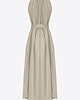 sukienki maxi damskie Lniana sukienka elegancka maxi - Amalfi Beżowy 3