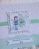 kartki scrapbooking Kartka komunijna dla chłopca Mint GOTOWA 1
