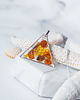 srebrne naszyjniki TRIANGLE AMBER unikatowy delikatny naszyjnik srebrny 1