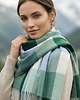 szale damskie Szalik Damski kaszmirowy w kratkę zielony niebieski kolorowy szal prezent 4