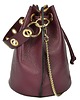 torby na ramię Torebka skórzana - worek bordowy (5795) 4
