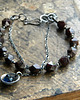bransoletki wire wrapping granaty - podwójna bransoletka 1