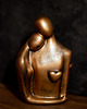 figurki i rzeźby Rzeźba z gipsu, Jesteś Moim Skarbem, miedziane złoto, wys. 12,4 cm 2