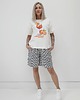 t-shirt damskie Bawełniany t-shirt o swobodnym kroju z modnym printem 6