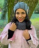 czapki damskie Czapka Handmade Smile Stalowy 1