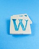 magnesy Ceramiczny magnes, niebieska literka W 1