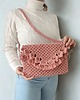 kopertówki Makramowa torebka crossbody w pudrowym różu  2