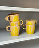 kubki Ceramiczny Kubek Żółty Vintage 200 ml  CA 1