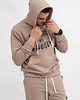 bluzy męskie Bluza męska  z kapturem  ,,No Limits No Excuses" capucino 4