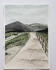 obrazy ORYGINAŁ 15 x 21 cm - Akwarelowy pejzaż No.5 1
