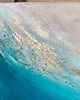 obrazy Turkusowy obraz abstrakcyjny Maldives VIII, obraz ręcznie malowany 4