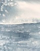 obrazy Akwarela Kwiat Zachód nad oceanem oryginalny obraz A5 21x15 cm 1
