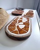 Ozdoby na ścianę Ceramiczna podstawka mozaika w drewnie 3