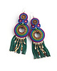 kolczyki soutache Indi L - kolczyki etno, srebro 1