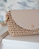 torby na ramię Torebka Basic Craftbags beżowa ze skórzaną klapą 2