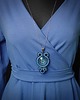 wisiory Niebieski wisior soutache z mandalą 3