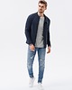bluzy męskie Bluza męska rozpinana bez kaptura - granatowa V2 B1071 2