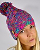 czapki damskie Czapka Goodie HANDMADE warkocz - RAINBOW 4