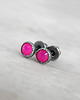 kolczyki srebrne Kolczyki z agatem fuksja, srebro 4