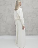 komplety damskie Sarai wygodny komplet bluza i szerokie spodnie z zakładkami Cream 3