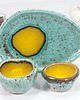 miski i misy Ceramiczny zestaw - podstawka, jajecznik, miseczka na sól 1