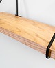 półki Loftowa półka dębowa z czarnymi podpórkami 50x14 cm 2