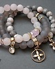 bransoletki z kamieni naturalnych Kolekcja Rich - Grey and pink set 4