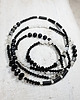 korale Czarno-biały długi sznur korali kors3 8