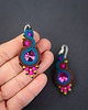 kolczyki soutache Ronja 3 - kolczyki z sutaszu, srebro 2