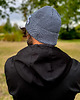 czapki i kapelusze męskie Męska czapka beanie z bawełny logo kolorowe Ciemny szary 4