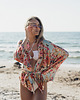 bluzki kimonowe damskie Kimono Flower Turkus SHORT 3