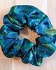 gumki do włosów Scrunchie gumka do włosów jedwabna Peacock turkusowa zielona S,M,L 1