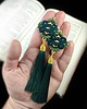 kolczyki soutache Aztec zielone kolczyki sutasz 2