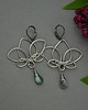kolczyki wire wrapping Długie kolczyki kwiat lotosu labradoryt wire wrapping 3