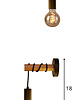 kinkiety Kinkiet lampa ścienna lampa na ścianę drewniana czarna LED E27 1