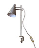 lampy stołowe Szara lampa biurkowa, proj. J. Hurka, Lidokov, Czechosłowacja, lata 60. 7