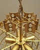 lampy wiszące Żyrandol mosiężny, duński design, lata 70, produkcja: Dania 3