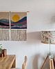 makramy Ręcznie tkany kilim - wełniana makatka - Dyptyk FALE SŁOŃCA 3